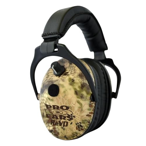 Pro Ears ReVO Electronic Hearing Protection for Kids, Child Size Shooting Ear Protection, NRR 25 Electronic Ear Muffs, Tactical Gear with DLSC Technology, Dual Circuit Boards, Made in USA, Highlander