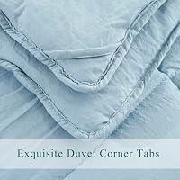 HIG 3pc Blue Queen Size Bedding Comforter Set Duvet Insert Blanket — image 4
