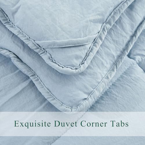 Image of HIG 3pc Blue Twin /Twin XL Bedding Comforter Set Duvet Insert Blanket