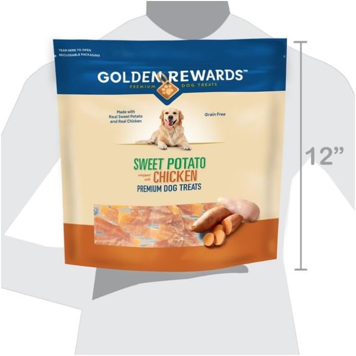 Golden~Rewards Sweet Potato Wrapped with Chicken Dog Treats, 64 Oz ~ (Pack of 1)