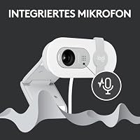 Logitech Brio 100 Full HD-Webcam für Meetings und Streaming, Auto-Lichtausgleich, integriertes Mikrofon, Abdeckblende, USB-A, für Microsoft Teams, Google Meet, Zoom und mehr - Weiß – Ansicht 7