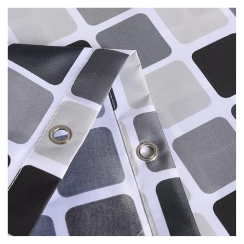 Rideau de douche imperméable tissu polyester mosaïque 150x200cm - 3