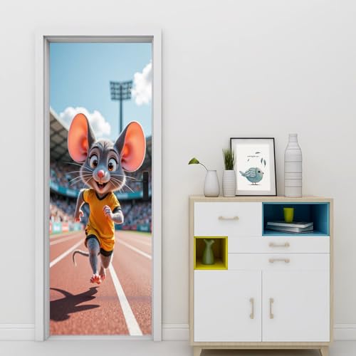 Vinilo Puerta Lindo Gris Beige Vinilo para Puertas Muebles Adhesivos Fácil de Aplicar Duración Decorativos Papel Pintado para Puertas Baño Dormitorio (90x200 cm)