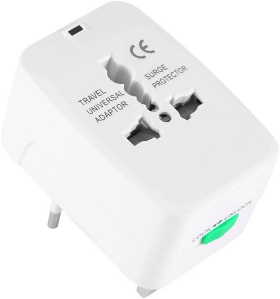 Adaptador de Tomada Internacional para Viagens EUA Europa Asia Uk Bivolt com Trava de Segurança Portátil Ajustável Adaptador Adaptador de Tomada Internacional para Viagens EUA Europa Asia Uk Bivolt com Trava de Segurança Portátil Ajustável Adaptador