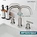 gotonovo 8 Inch Widespread Bathroom Sink Faucet 3 Hole 2 Handles Lavatory Basin with Pop Up Drain with Hot and Cold Mixer Valves Vintage Brushed Nickel
