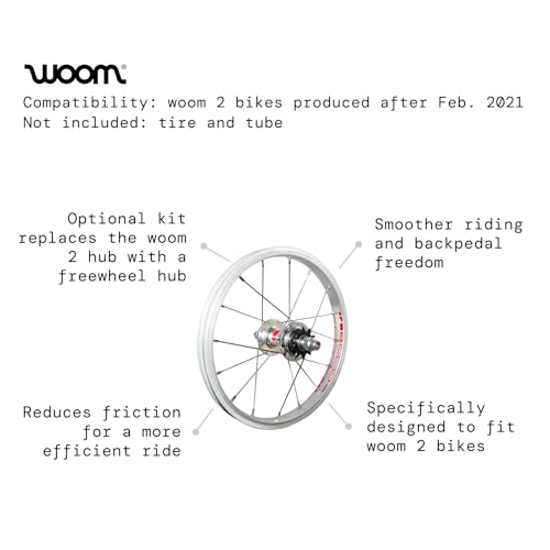 woom 2 Freewheel Kit, Optional Freewheel Hub Conversion Kit for Improved Riding Dynamics for Youth & Child’s Bicycles