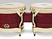 Latin Percussion M201-RW LP Matador Wood Bongos - Blaze Red/Gold Tone 8.625-inch