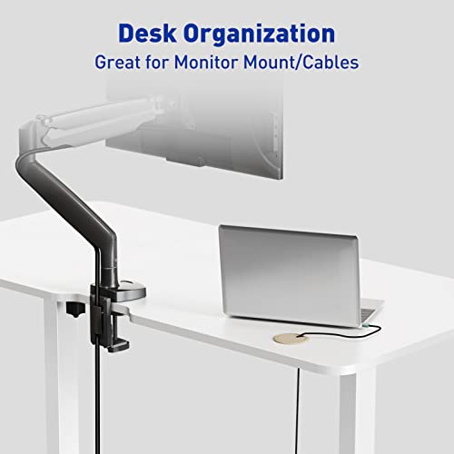 Woka Electric Standing Desk Adjustable Height, 48 X 24 Inches Stand Up Desk With Keyboard Tray, Sit Stand Desk With Memory Controller For Home Office, Motorized Desk With Splice Board, White #TOP6