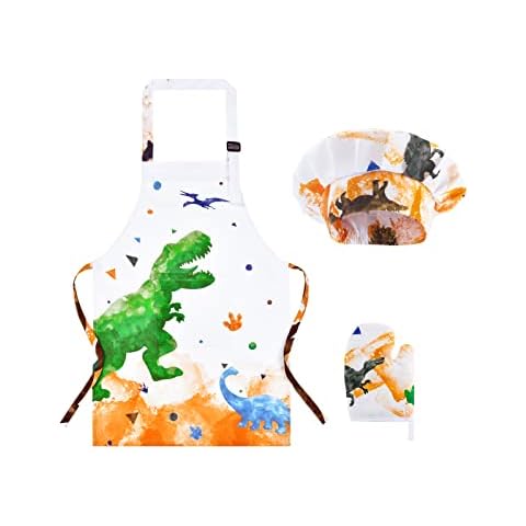 Conjunto de Delantal Dinosaurio Impermeable para Niños con Accesorios Cover