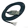 TTL-232RG-VIP-WE USB to TTL Serial Cable Adapter with FT232RQ Chip, 3.3V Logic Level with Wire Ends, for Debugging and Programming Arduino, Raspberry Pi, ESP32, STM32