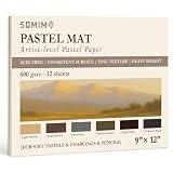 Somime 9x12 Sanded Pastel Paper Pad, 600gsm...