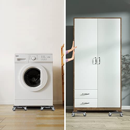 Wepump Furniture Moving Dolly 3 Wheels Heavy Duty 3 Wheel Movers Dolly Lockable Wheel Furniture Dolly Furniture Lifter Mover Tool Set 4 Pack For Heavy Object, 1200 Lbs Load Capacity #TOP4