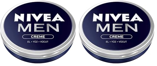NIVEA MEN Creme pflegende Hautcreme für intensive Feuchtigkeit,Hautpflege für Männer ideal für Körper, Gesicht und Hände, leichte Formel mit Vitamin E (30 ml) (Packung mit 2)