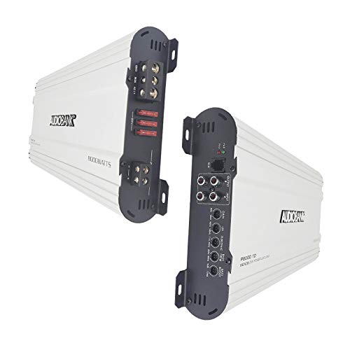 Audiobank Monoblock 8000 Watts Amp Class D 1Ohm Car Audio Stereo Amplifier Remote Turn On/Off Circuit/Heavy-Duty Aluminium Alloy Heatsink Power And Protection Indicator P8001 #TOP2