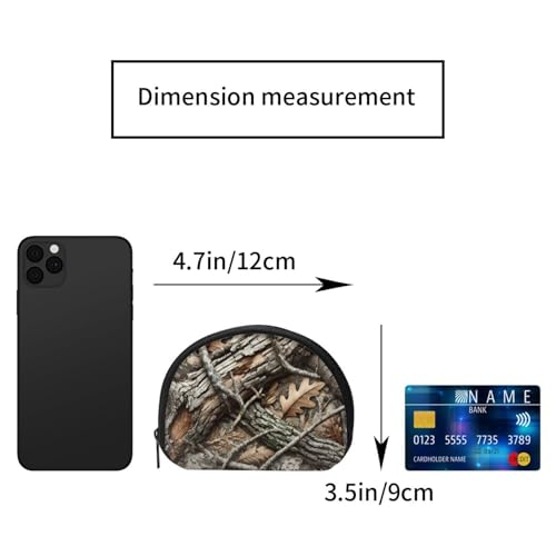 Portable Coin Purse Mossy-Tree-Camo-Leaves Mini Zippered Money Pouch Card Holder2