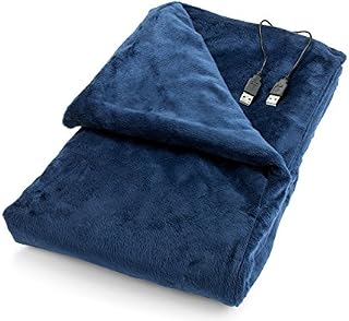 Convenient Gadgets & Gifts USB Heated Shawl and Lap Blanket - Blue Color