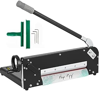 VEVOR A4 Paper Guillotine 12" Width Paper Cutter Heavy Duty Manual Stack Paper Trimmer Stack Cutter with Clamp Safe Lock for Home Office, black