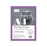 A4 Purple Picture Frame, Fits A4 (21 x 29.7cm - 8.3 x 11.7in) Poster, Photo, or Print. Portrait and Horizontal Wall Hooks/Kickstand Wall Art Display