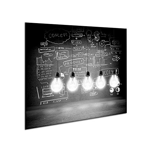 Herdbedeckplatte | Schneidebrett | Spritzschutz | Mehrfarbik Glasplatte | 60 cm x 52 cm | von semUp Cover