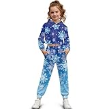Hdjxbdhsv Christmas Snowflakes Toddler Sweat Set Fashion Girls Clothes Kids Sweatsuit Set Tracksuits Fashion Dolphin Hoodie Crop Top Sweatshirt Kids Active Top Home School Gym