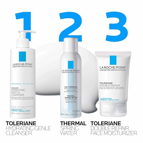 Image of La Roche-Posay Toleriane Hydrating Gentle Face Cleanser, Hydrating Facial Cleanser With Niacinamide + Ceramides, Daily Face Wash For Dry Skin To Normal Skin, Sensitive Skin Tested, Fragrance Free