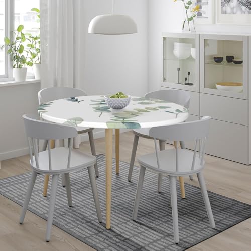 Nappe ronde eucalyptus lavable pour protéger la table des taches - 5