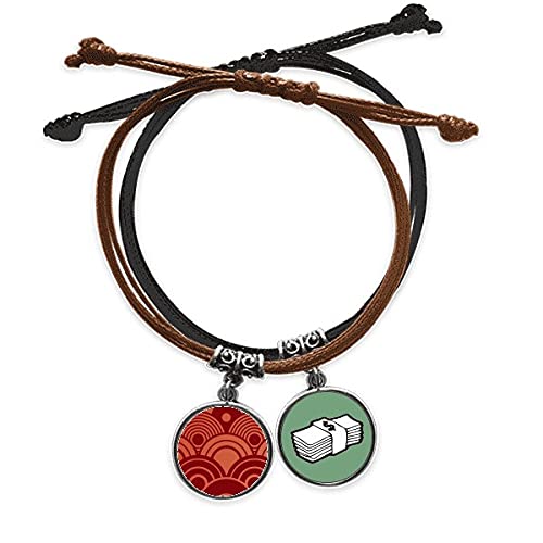 Pulsera cuerda mano de estilo japonés con ondas de agua para tu look urbano