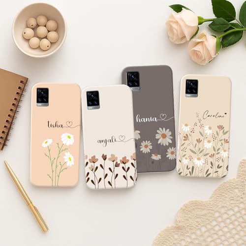 Image of COLORflow Back Cover Compatible with Vivo V20 | Floral Family Customized Back Cover Compatible with Vivo V20