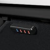 Leikaendi Boîte à Gants Hub USB pour Tesla Model Y 2021-2024 et Model 3 2021-2023, 4-en-1 Multi-Port Station d'accueil Accessoires pour dashcam Flash Drive Chargeur Transfert de données Jeux Musique