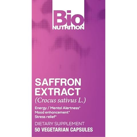 Bio Nutrition Standardized Saffron Vegi-Caps, 50 Count Cover