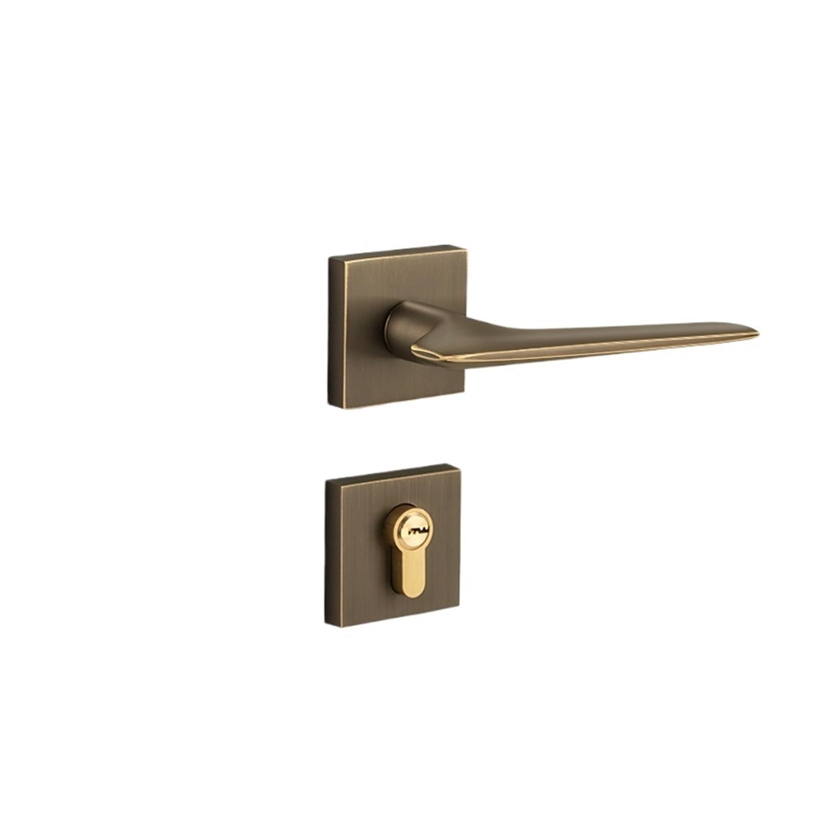 Kfvmvtdw One Color Pure Copper Split Door Lock For Bedroom Silent, Magnetic, Mechanical
