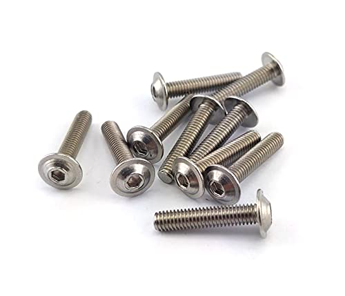 Tornillo de cabeza cilíndrica abombada con ladrillo y seis pares, ISO 7380-2, acero inoxidable (M3x8) x5