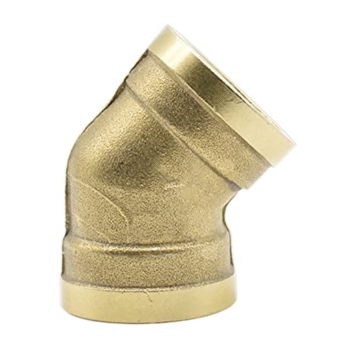 Codo de latón BSPP 1-1/2 de 45 grados macho-macho para tuberías de agua y gas 2