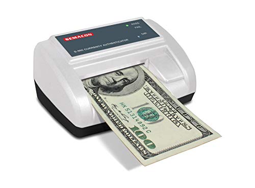 Semacon S-960 Series 900 Compact Automatic Currency Authenticator with SmartCert Technology, and AC or Battery Operation, 80 Banknotes Per Minute Speed