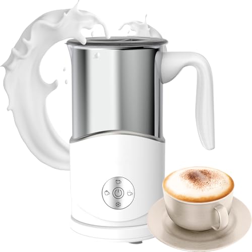 Espumador de Leche Eléctrico, Vaporizador de Leche de Gran Capacidad de 11,8 Oz/350 Ml, Vaporizador de Leche para Espuma de Leche Fría y Caliente Espumador de Leche Automático y Calentador para Café