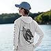 Palmyth Boys Fishing Shirt Youth Hoodie UPF 50+ Sun Protection Long Sleeve Hooded Shirts White Sailfish M