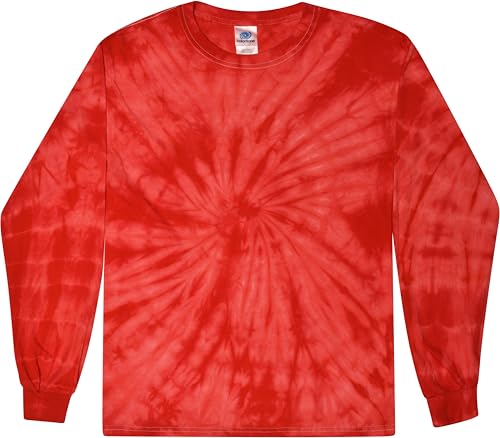 Image of Colortone Tie Dye T-Shirts for Boys and Girls - Unisex Long Sleeve Tie-Dye T Shirts for Kids