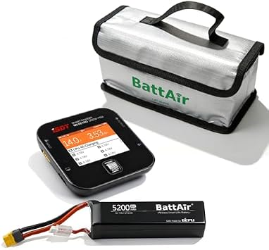 ISDT Charger Bundle Q6 Retro 350W 16A DC Smart Pocket Charger & 3S 5200mAh 80C XT60 Smart Battery