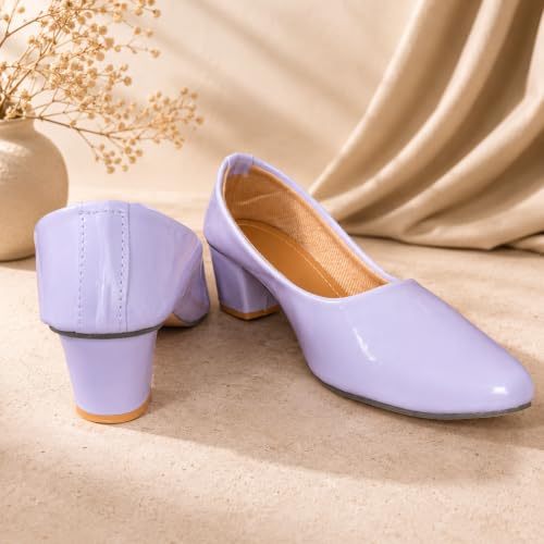 Image of Women's Block Heel Pumps | Comfortable Slip-On Office & Casual Heels | Stylish Women's Pumps