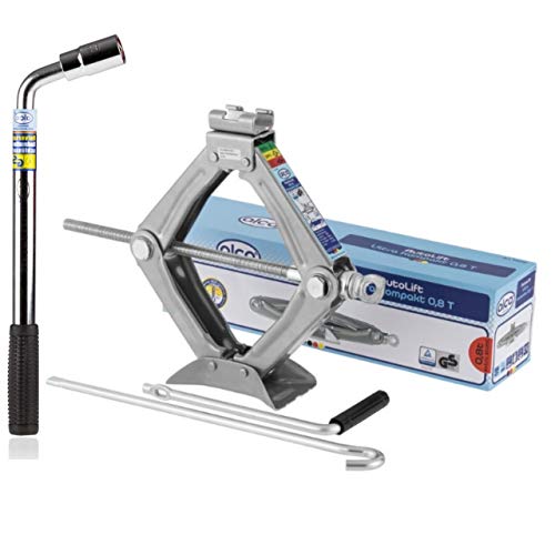 alca Germany Kit de cambio de neumáticos Master L llave inglesa con gato de tijera, varios tamaños (0,8 toneladas de 17/19 mm)