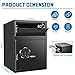 Depository Drop Safe, Deposit Cash Lock with Electronic Keypad Combination & Key Backup, with Metal Hardwheel, Digital Screen & 5 Reinforced Lockbolt