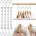 HOUSE DAY 6 Pack Metal Magic Hangers Space Saving Hangers Closet Space Saving Wardrobe Clothing Hanger Oragnizer, Updated Hook Design