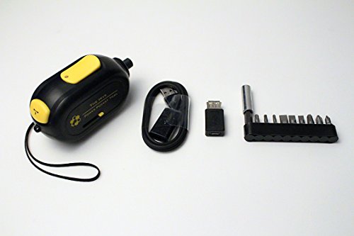 3.7V USB Rechargeable Ultra-compact Ultra-light Power Pocket Tool Portable Screw Driver (Black)