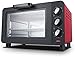 Minibackofen,Elektrischer Minibackofen Schwarz mit Timer,Kleiner Elektrobackofen Haushalt Backen Kleiner Backofen 15 Liter Elektrobackofen Konvektion Arbeitsplatte Toaster (Rot),lecker