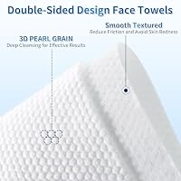 Disposable Face Towels, Biodegradable 100% USDA Face Towels, Ultra Soft Thick Face Wipes, Cleaning Facial Towels For All Skin Types, Skincare and Makeup Remover, Nursing, Travel, Dry Wipes (50 Ct) — image 4