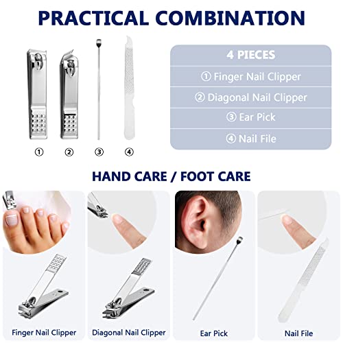 Kit manucure et pédicure acier inoxydable pour ongles épais et cassants