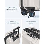 BAGSMART Carry On Luggage 22x14x9 Airline Approved, 1OO% PC Hardside Expandable Luggage with TSA Lock, 20 Inch Travel Suitcase with Spinner Wheels,Beige - Image 5