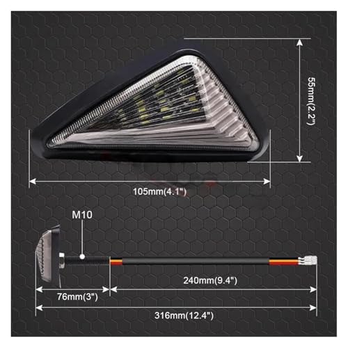 Feu clignotant LED ambre moto étanche pour éviter les pannes sous la pluie - 3