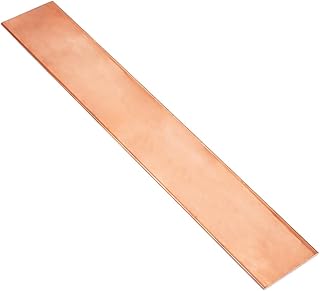 OLYCRAFT Copper Flat Bar 12.2x1.9x0.1 Inch T2 Copper Bus Bar Copper Flat Sheet Pure Cu Copper Sheet Red Copper Flat Bus Rectangle Bar for Jewelry DIY Craft Making Battery Connection