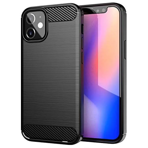 Soft TPU Shockproof Case for iphone 12 mini case - Black Cover